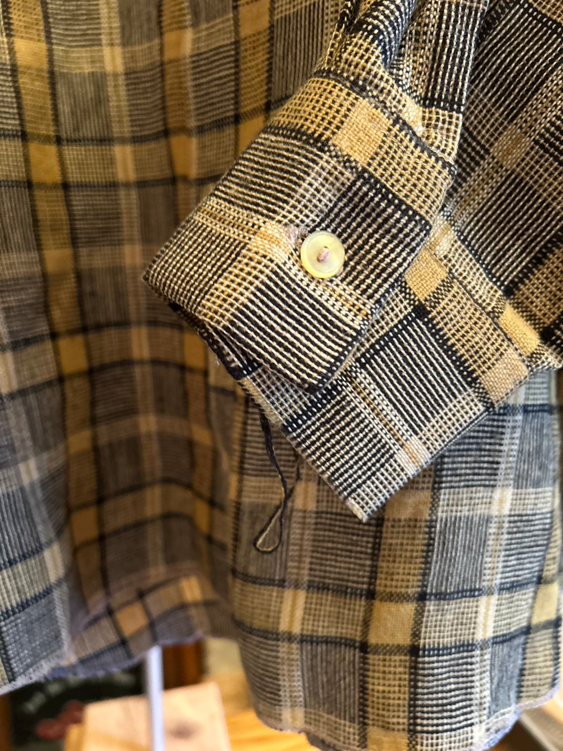 ~90s WOOL CHECK SHIRT