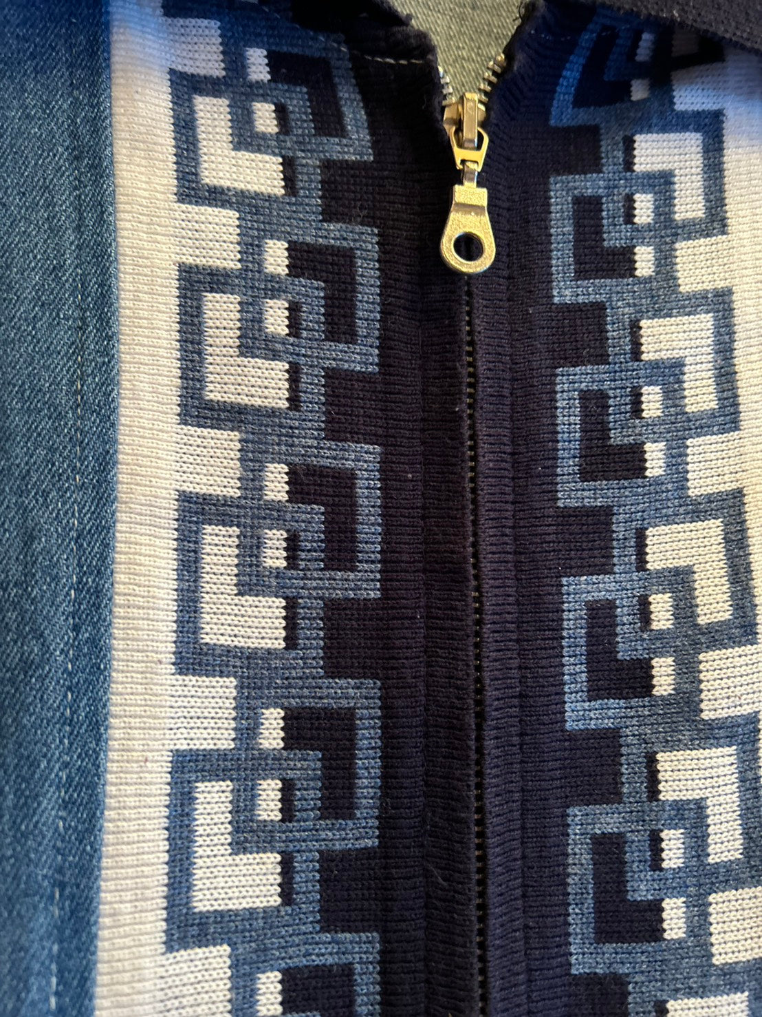URBAN TOUCH DENIM ZIP SHIRT