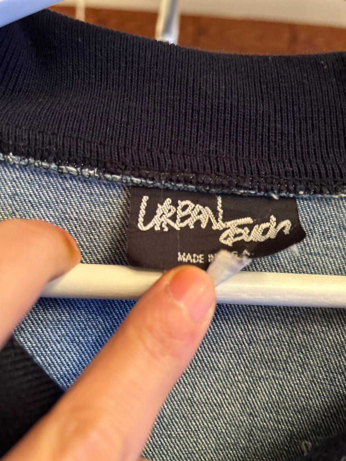 URBAN TOUCH DENIM ZIP SHIRT