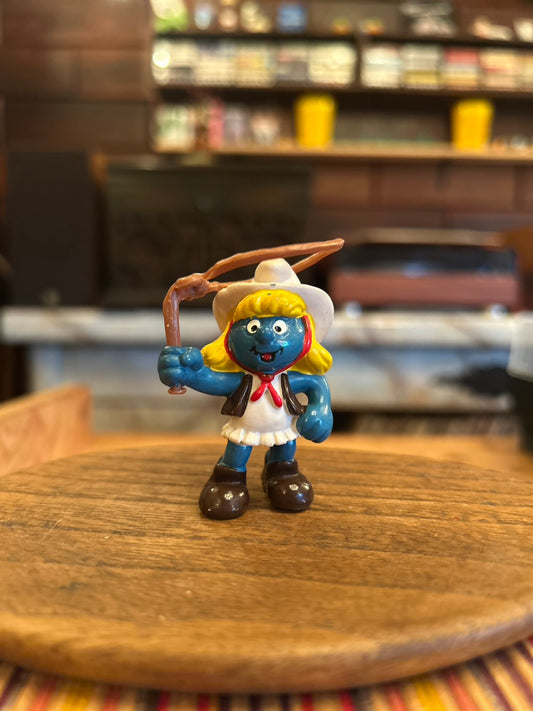 80s-90s SMURFETTE PVC COWGIRL