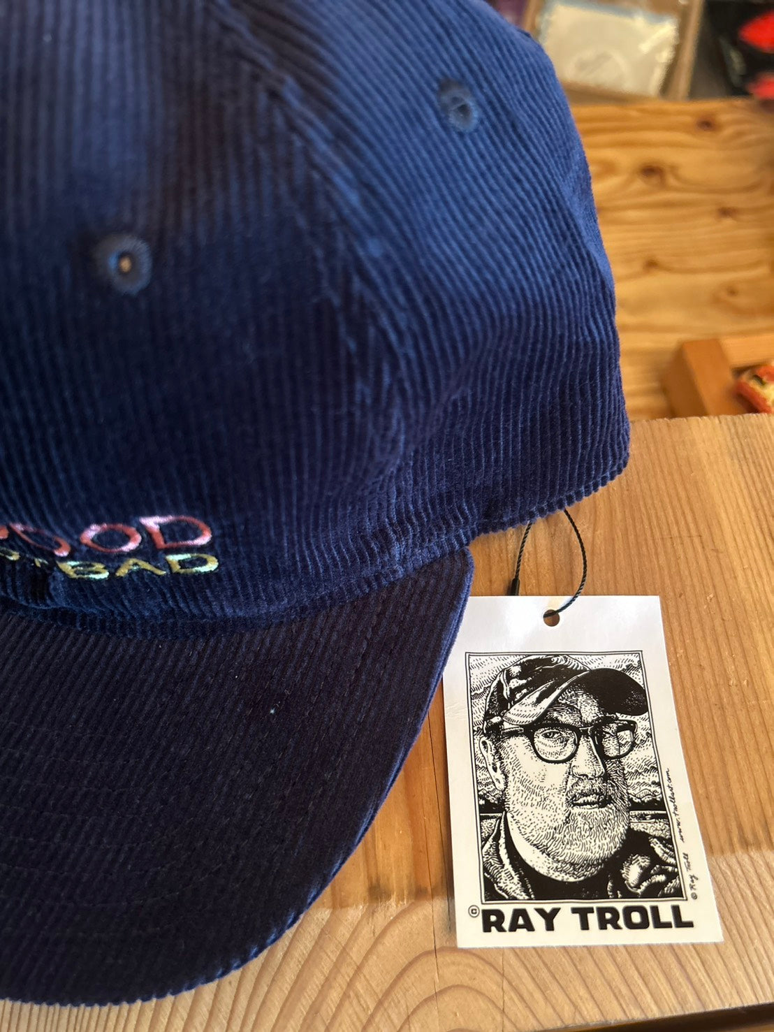 【NEW】RAY TROLL "LIFE IS GOOD, DEATH IS NOT BAD" CORDUROY 6PANEL CAP