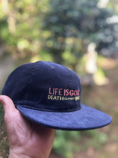 【NEW】RAY TROLL "LIFE IS GOOD, DEATH IS NOT BAD" CORDUROY 6PANEL CAP