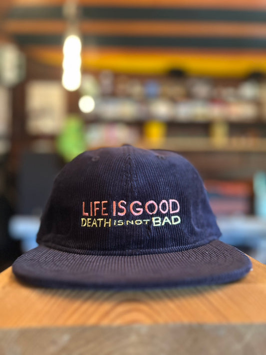 【NEW】RAY TROLL "LIFE IS GOOD, DEATH IS NOT BAD" CORDUROY 6PANEL CAP