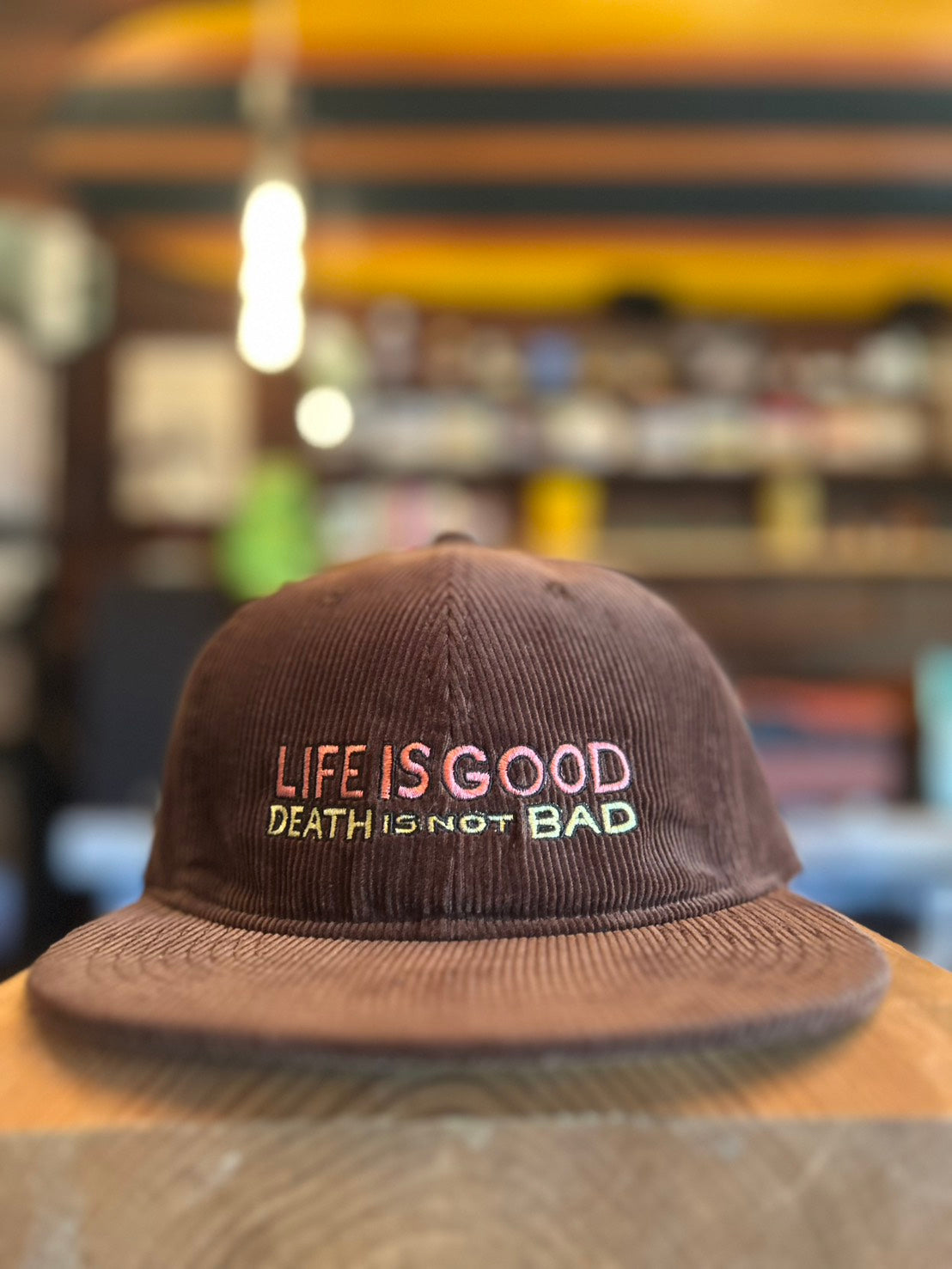 【NEW】RAY TROLL "LIFE IS GOOD, DEATH IS NOT BAD" CORDUROY 6PANEL CAP