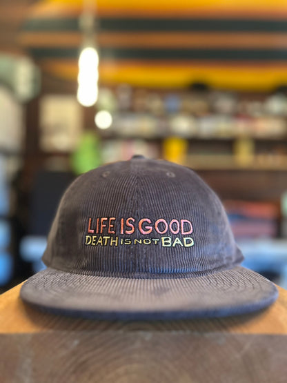 【NEW】RAY TROLL "LIFE IS GOOD, DEATH IS NOT BAD" CORDUROY 6PANEL CAP