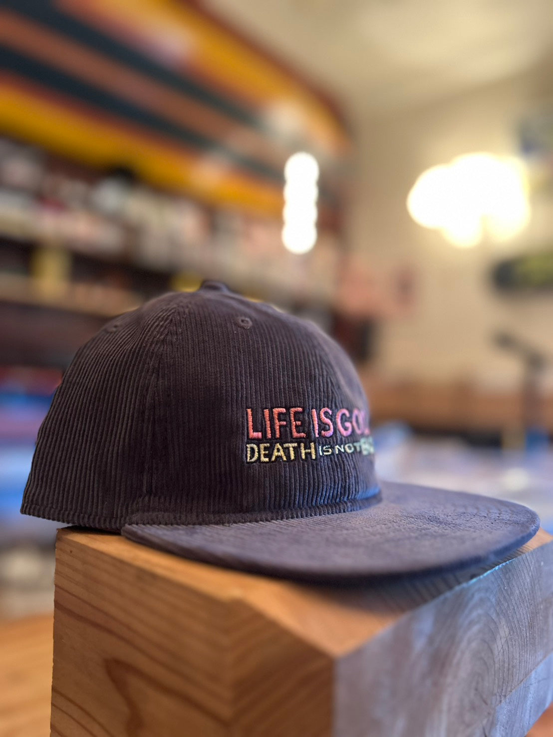 【NEW】RAY TROLL "LIFE IS GOOD, DEATH IS NOT BAD" CORDUROY 6PANEL CAP
