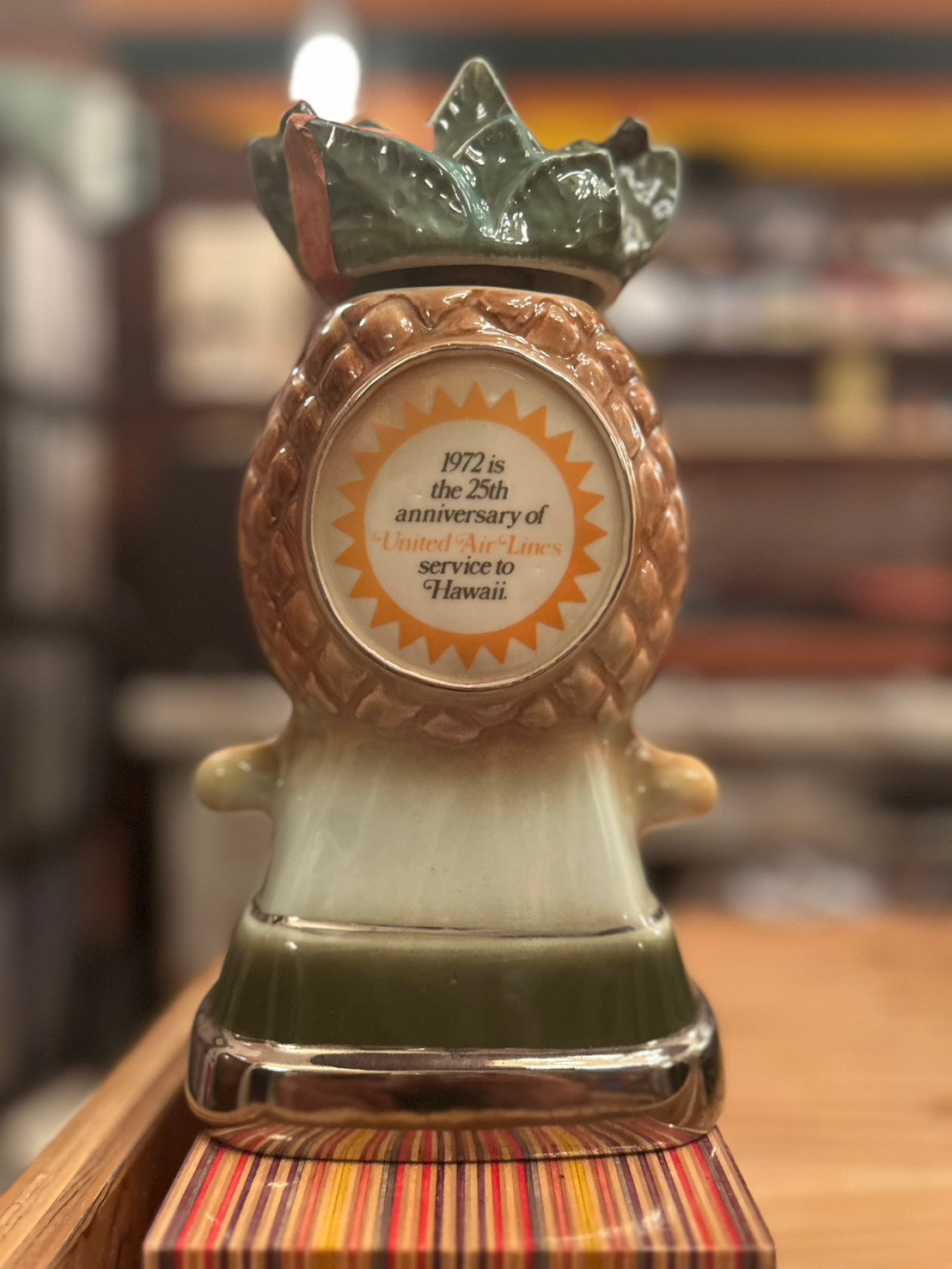 1972s JIM BEAM HAWAIIAN OPEN "PINEAPPLE" DECANTER