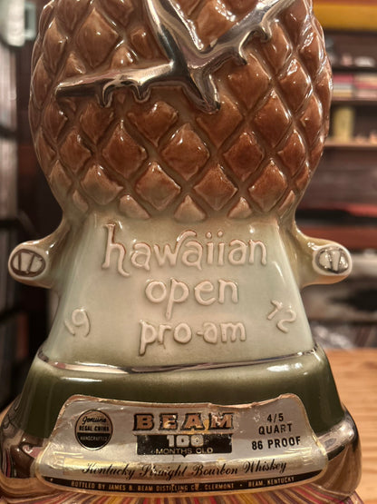 1972s JIM BEAM HAWAIIAN OPEN "PINEAPPLE" DECANTER