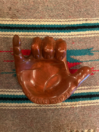 60-70s "HANG LOOSE" WOOD TREY MADE IN HAWAII