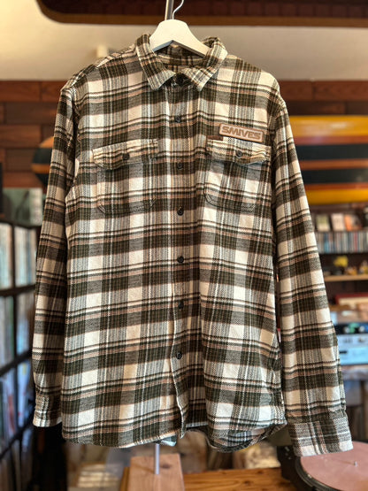 ORVIS L/S CHECK HEAVY NEL SHIRT "SmiveS WAPPEN" ①