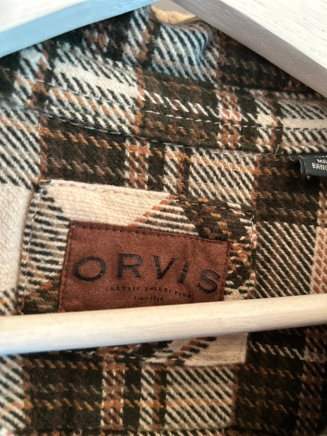 ORVIS L/S CHECK HEAVY NEL SHIRT "SmiveS WAPPEN" ①