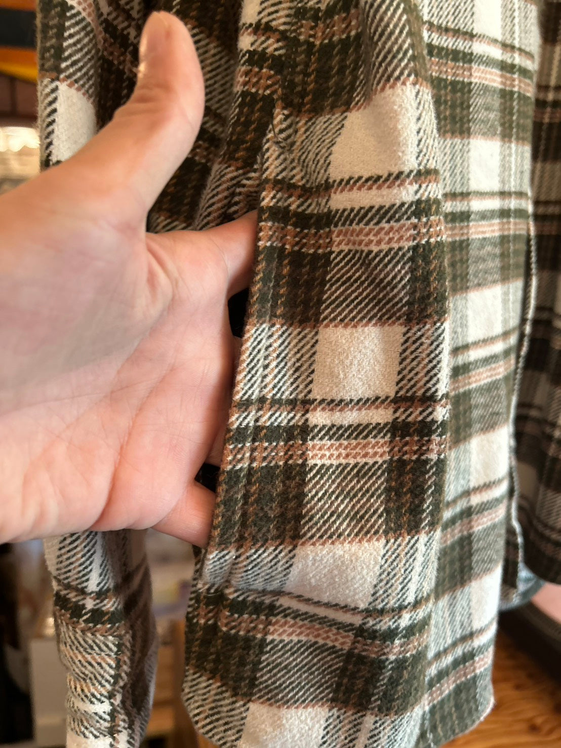 ORVIS L/S CHECK HEAVY NEL SHIRT "SmiveS WAPPEN" ①