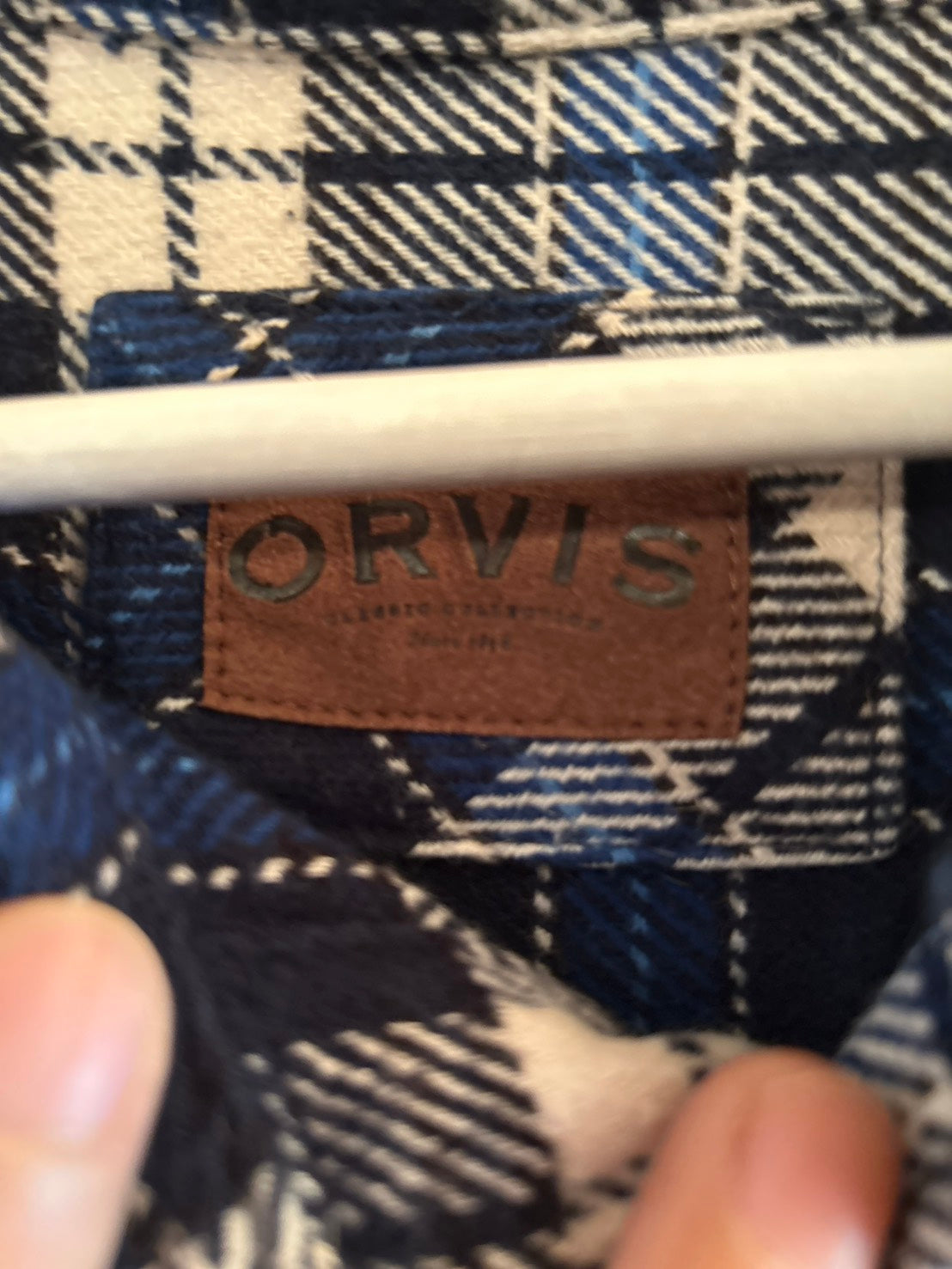 ORVIS L/S CHECK HEAVY NEL SHIRT "SmiveS WAPPEN" ➁