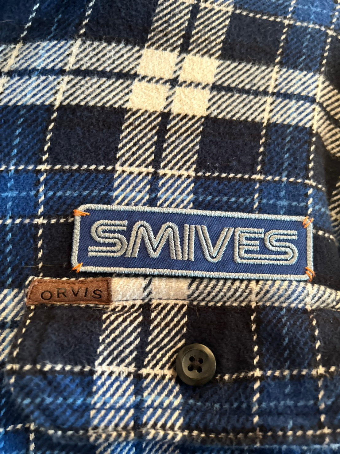 ORVIS L/S CHECK HEAVY NEL SHIRT "SmiveS WAPPEN" ➁