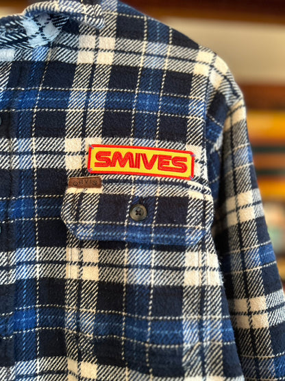 ORVIS L/S CHECK HEAVY NEL SHIRT "SmiveS WAPPEN" ③