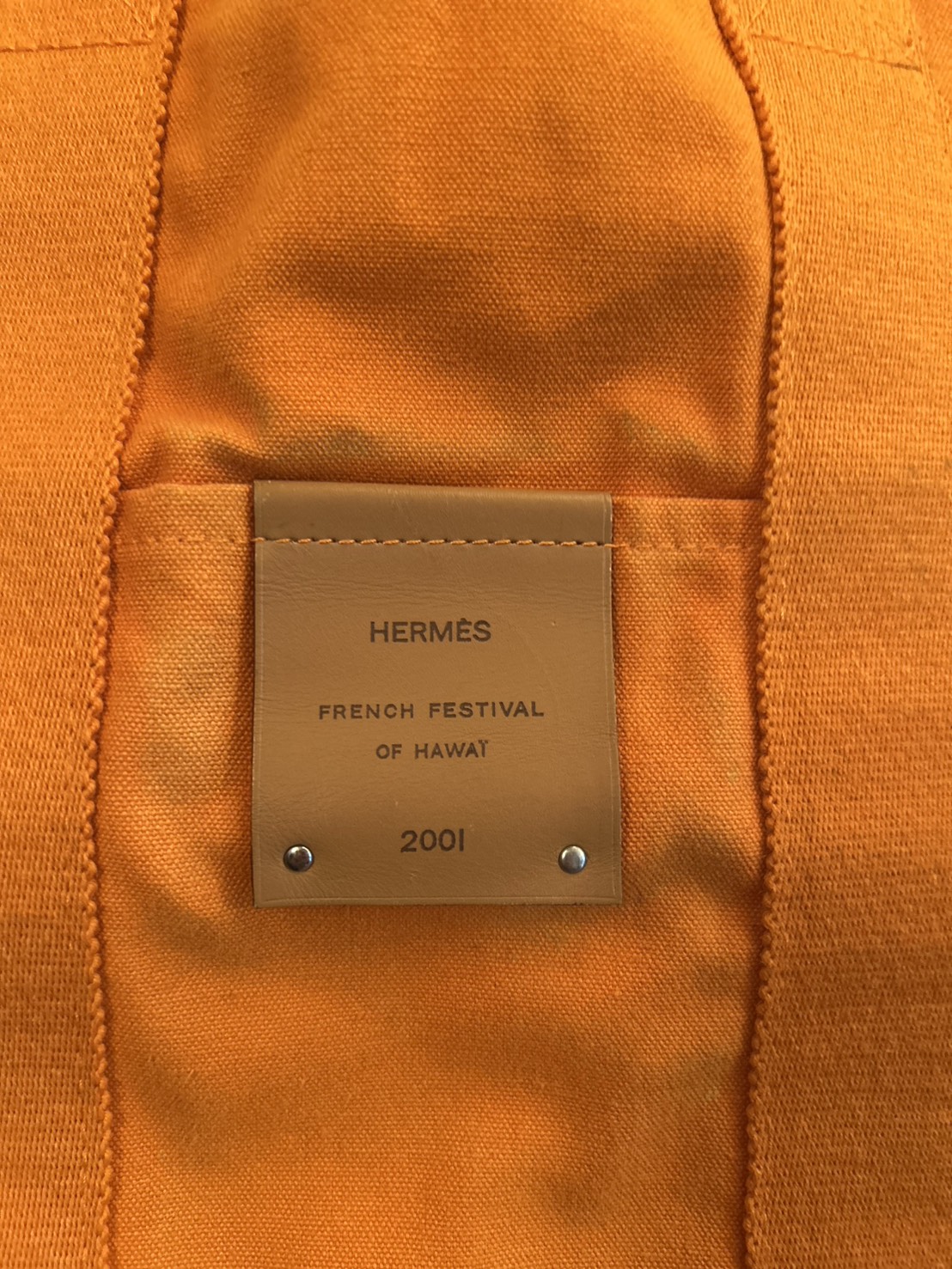 HERMES FOURRE-TOUT CABAS FRENCH FESTIVAL OF HAWAII 2001